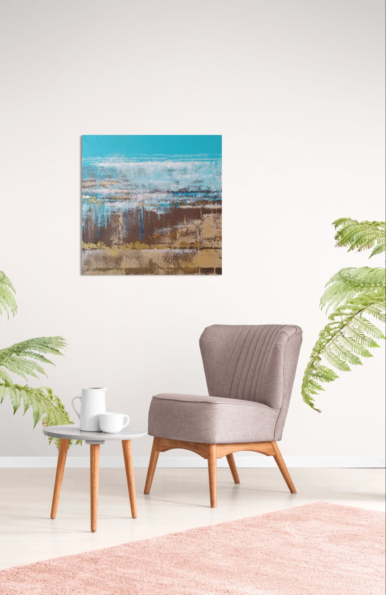 Oryginalna praca Aliny Walkusz „Moc błękitu i złota”