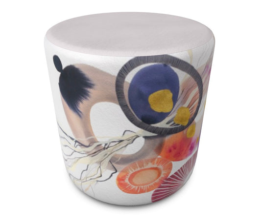 Designer Round Pouffe  - AC/1L