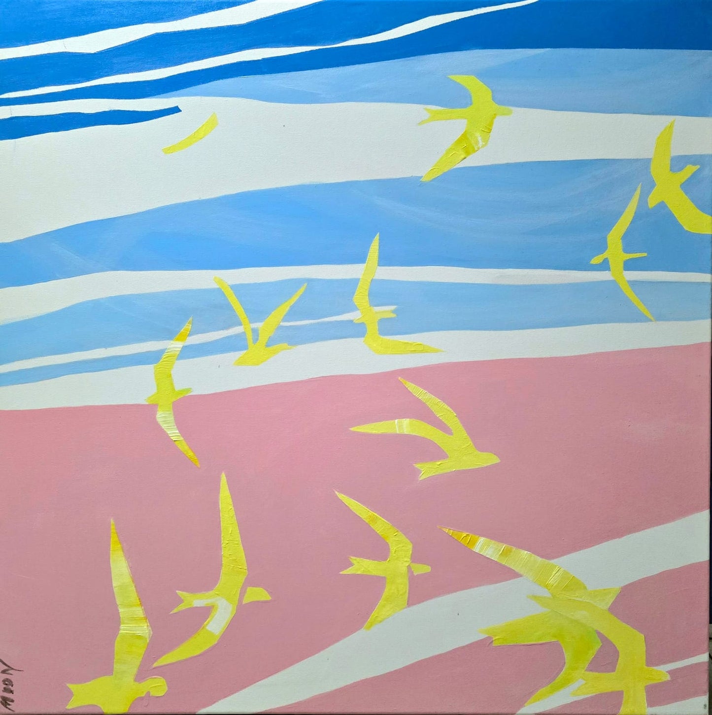 'Canaries' - original painting by Anna Moon