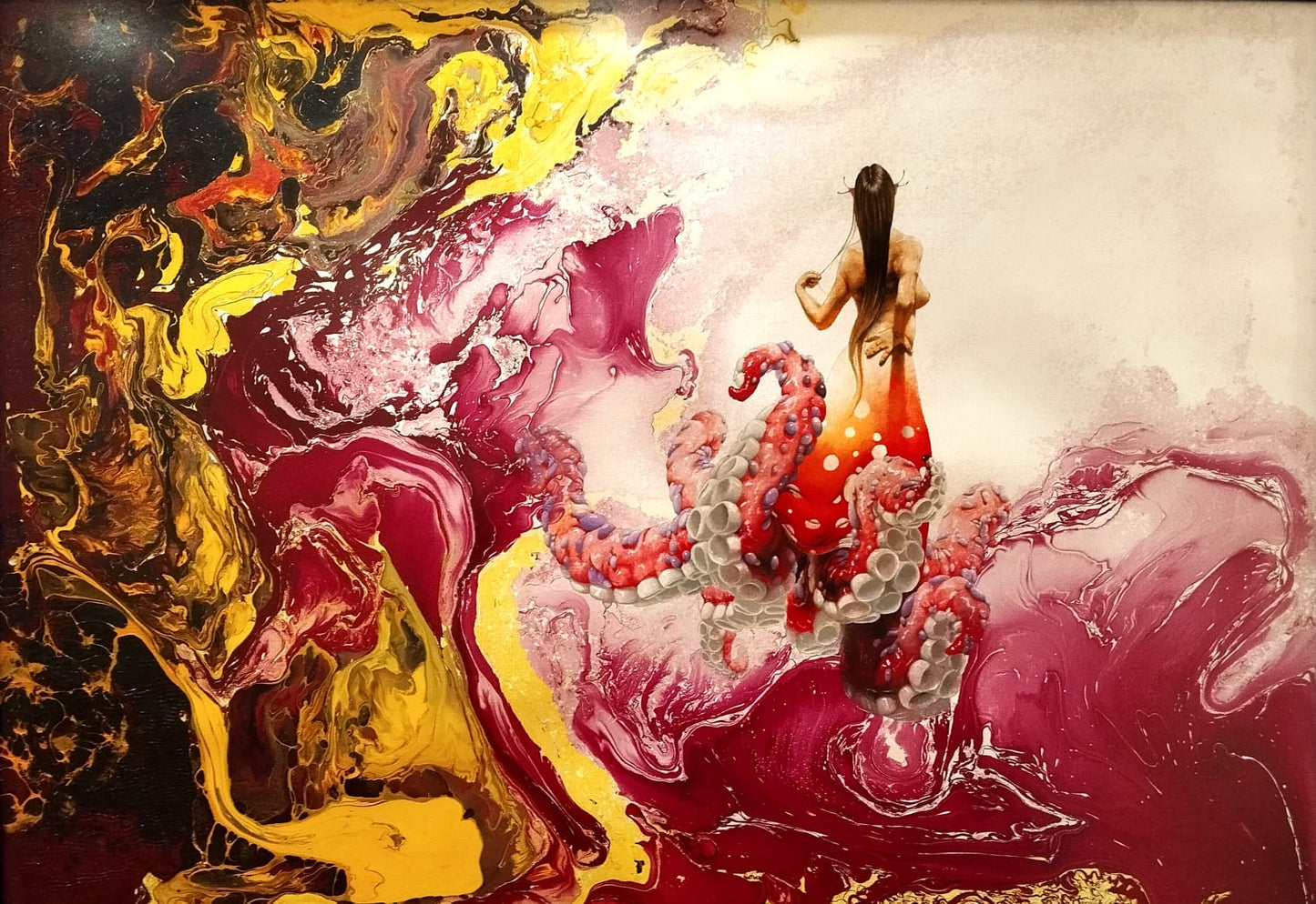 'Octopus Lady' original art by Jorge Perez Rodriguez