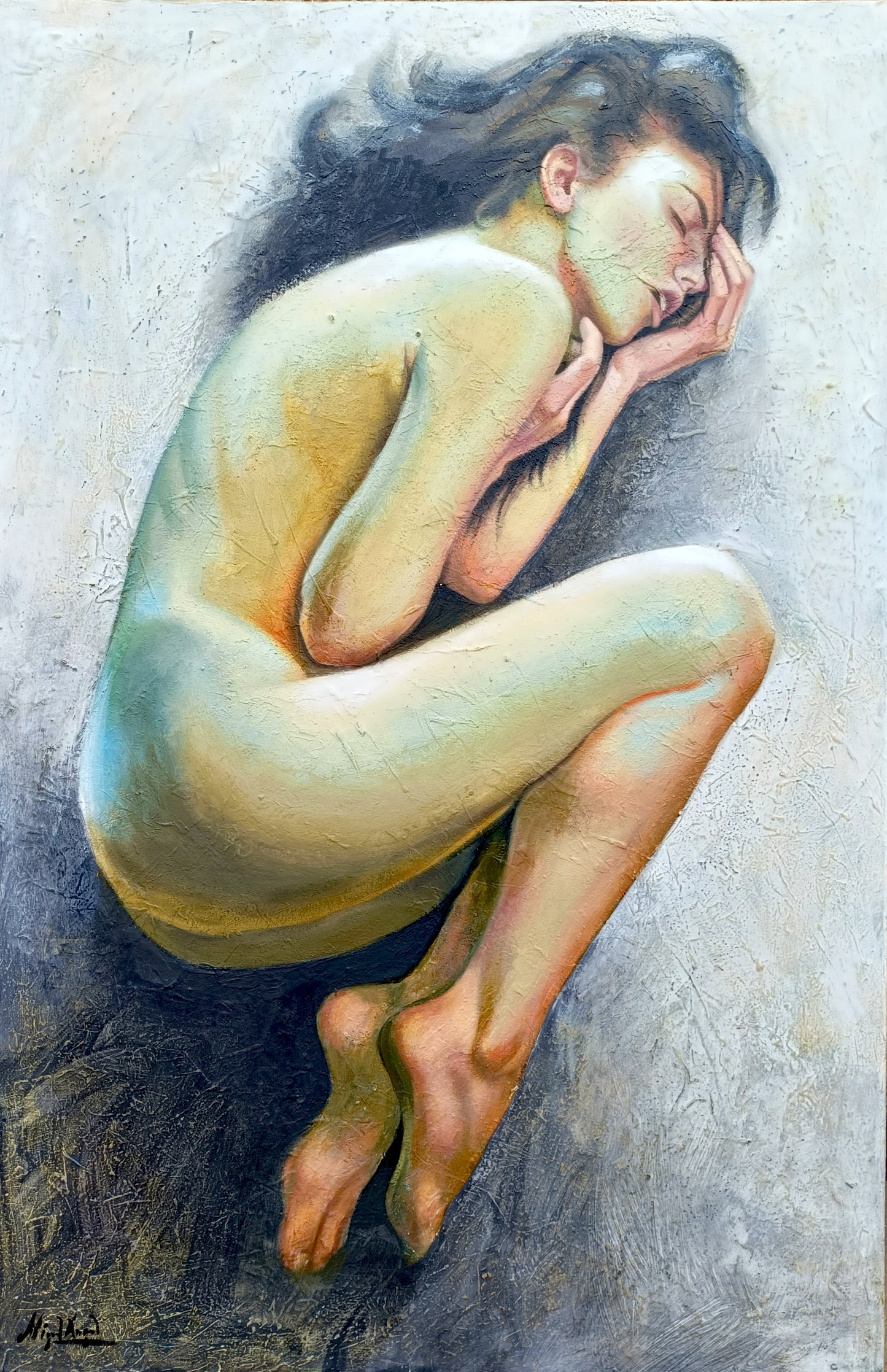 DESNUDO FETAL- original art by Miguel Angel Gonzalez Marrero