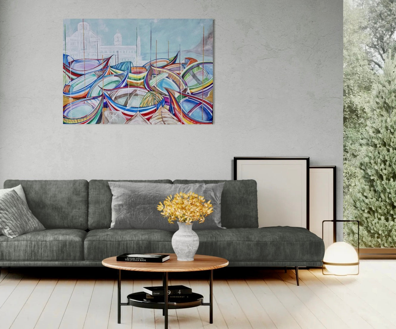 ‘Hombre Libre Boats’ - original painting by Anita Isabelle Klein