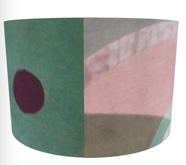 Pantalla de lámpara cilíndrica de diseño - Orbes circulares/AIK