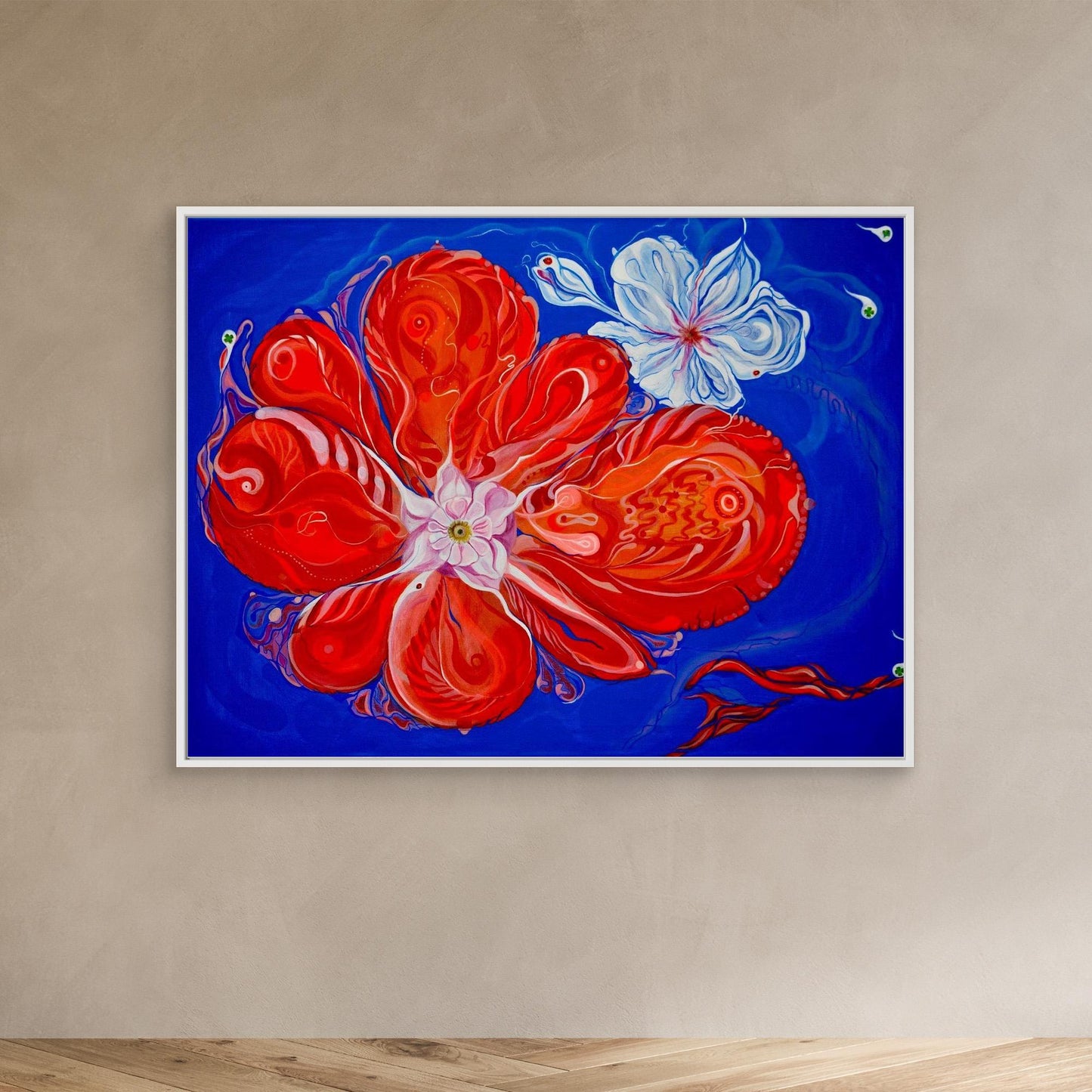 Canvas Art Print - AIK/Orange Flower