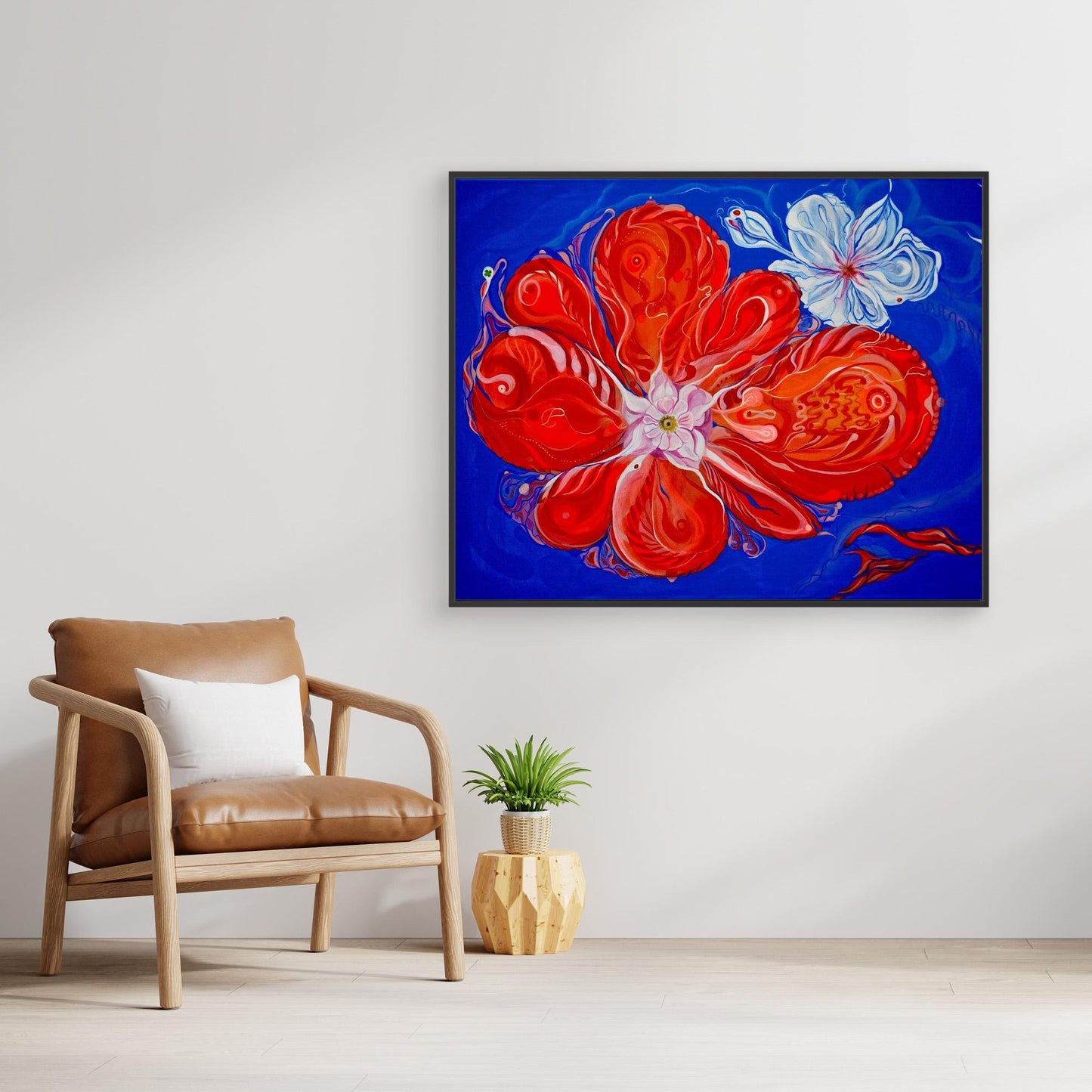 Canvas Art Print - AIK/Orange Flower
