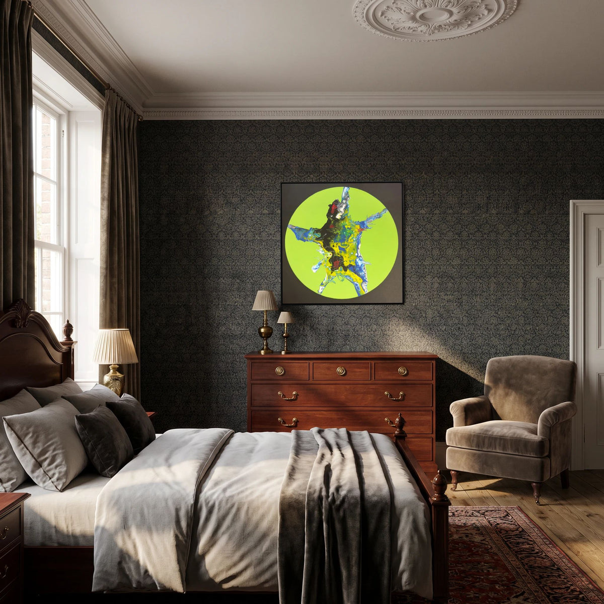 Canvas Print -Synthesis of Chaos on Lime Green by Anita Isabelle Klein/AIK