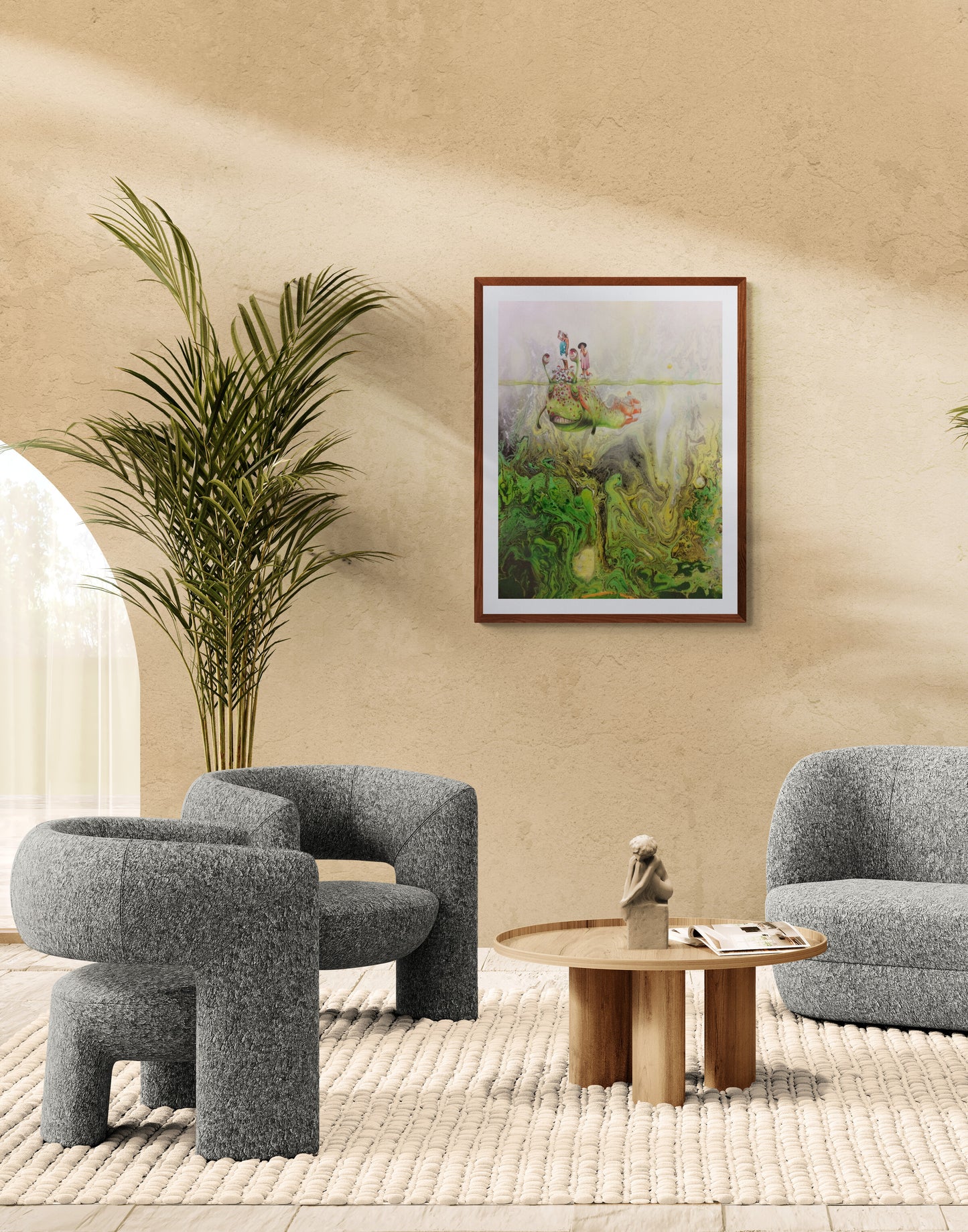 ‘Happiness Island’ original art by Jorge Perez Rodriguez