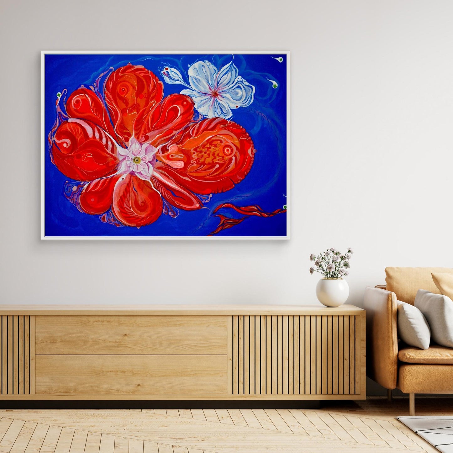 Canvas Art Print - AIK/Orange Flower