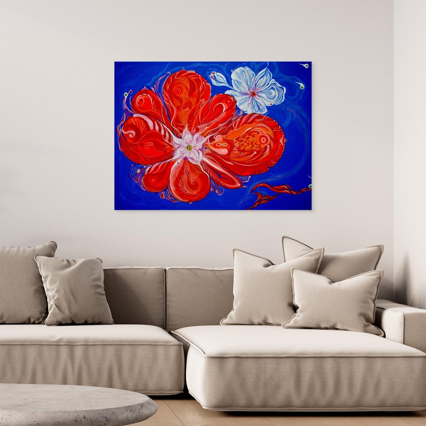 Canvas Art Print - AIK/Orange Flower