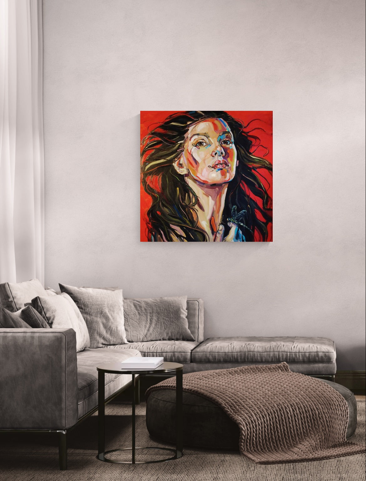 'Mujer con una libélula', obra original de Anna Bocek 