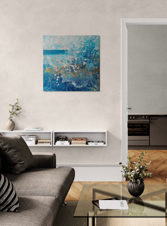 'The Power of Blue and Gold' - original painting art by Alina Walkusz