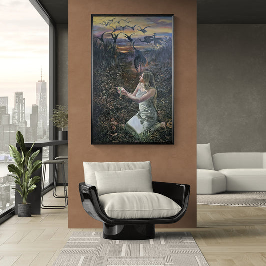 ‘Cranes Take Off’ - original art by Alicja Kajtanowska