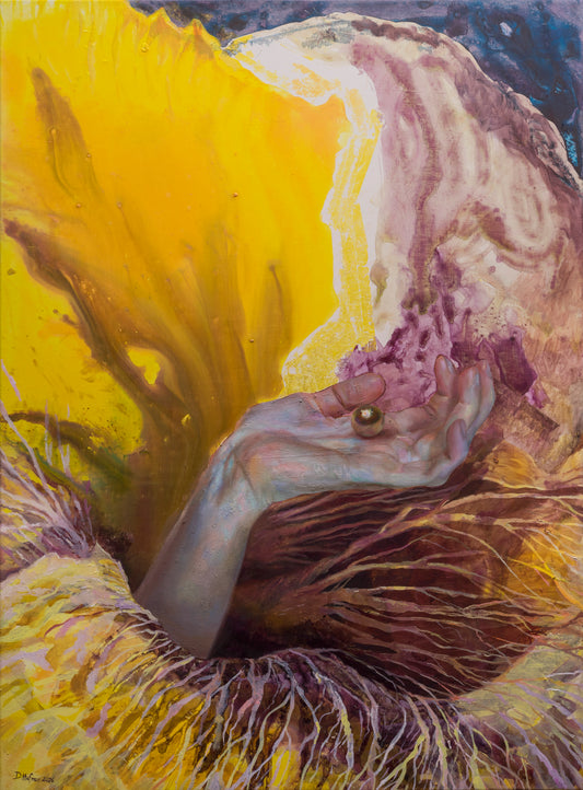 'Hibiscus' - original painting by Dominika Hofman
