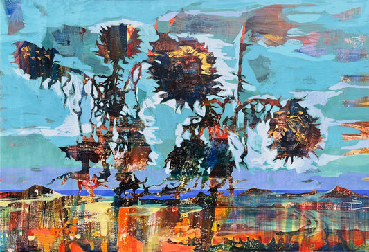 'Malas Hierbas' -  original art by Rita Staszulonok