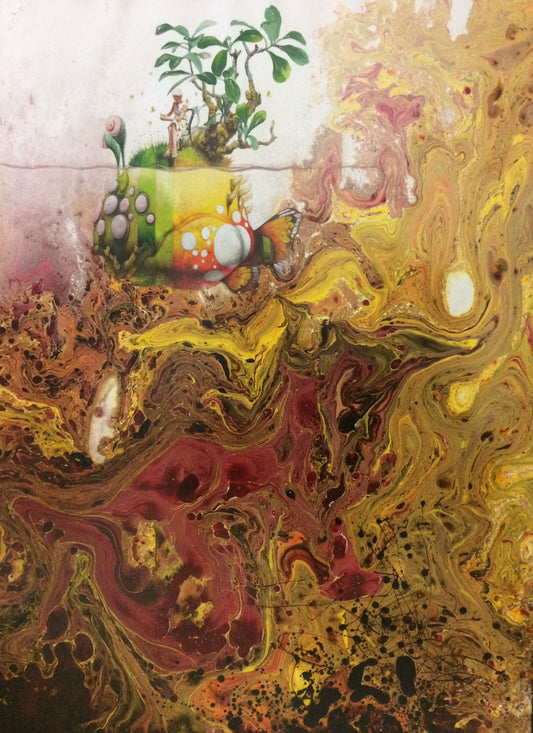 Oryginalna grafika „Wyspa Bernadette” autorstwa Jorge Pereza Rodrigueza 