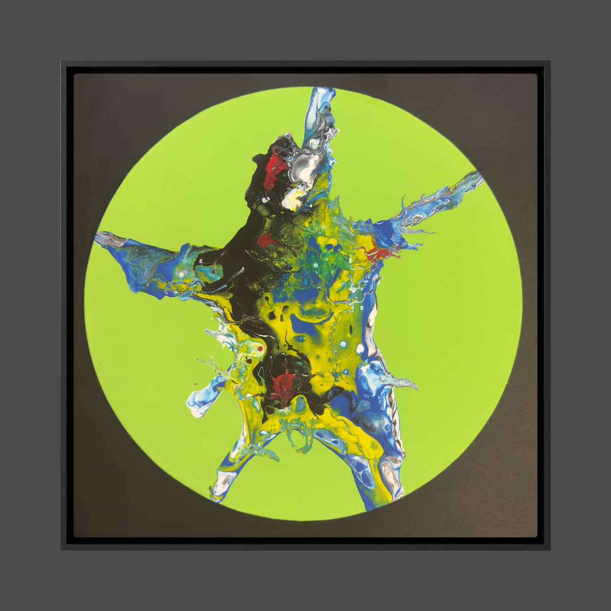 Canvas Print -Synthesis of Chaos on Lime Green by Anita Isabelle Klein/AIK