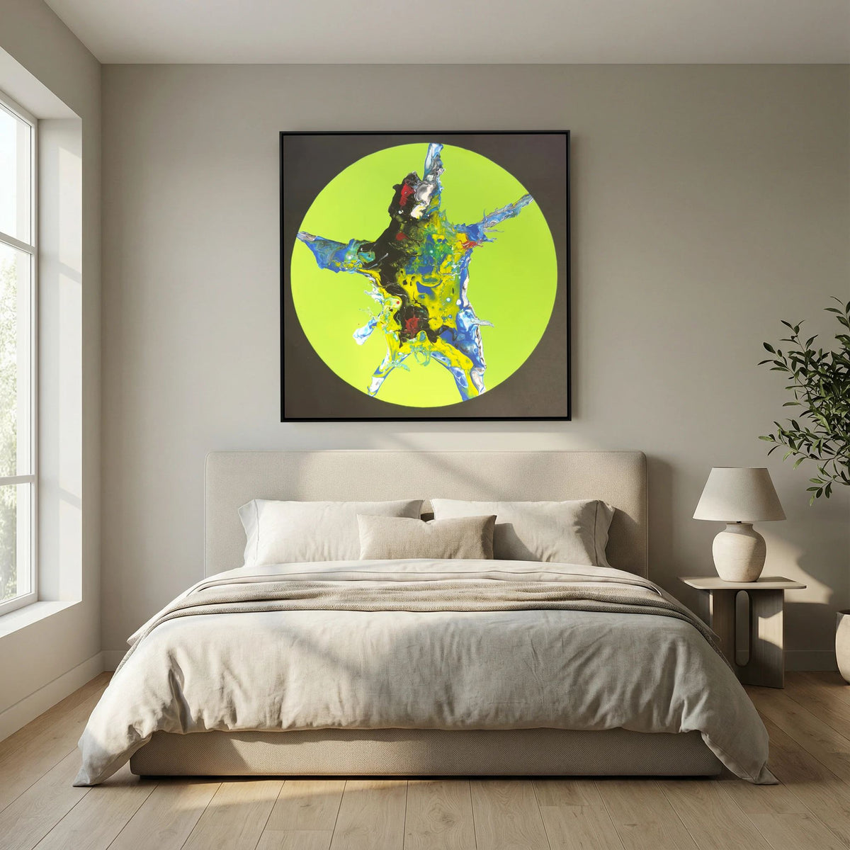 Canvas Print -Synthesis of Chaos on Lime Green by Anita Isabelle Klein/AIK