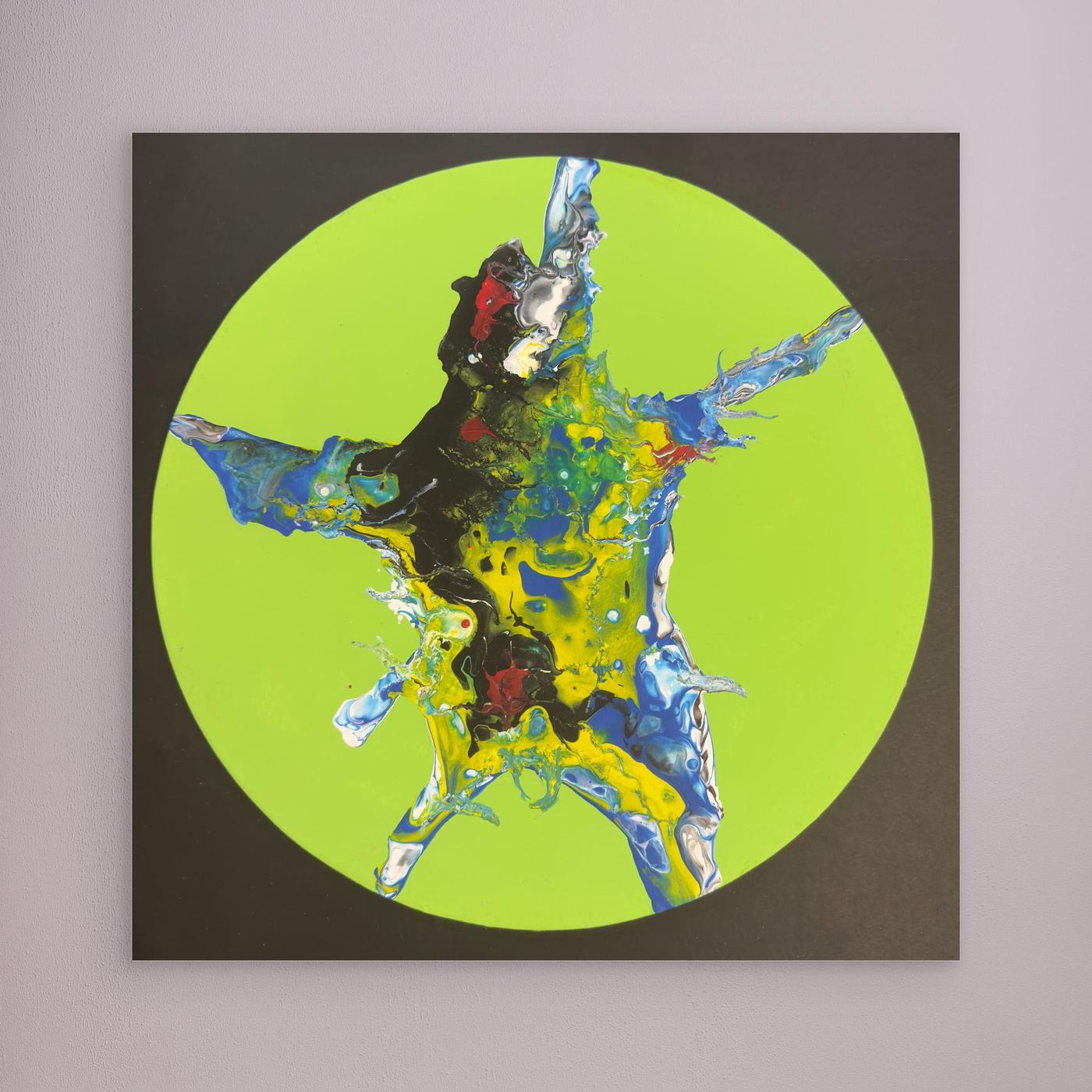 Canvas Print -Synthesis of Chaos on Lime Green by Anita Isabelle Klein/AIK