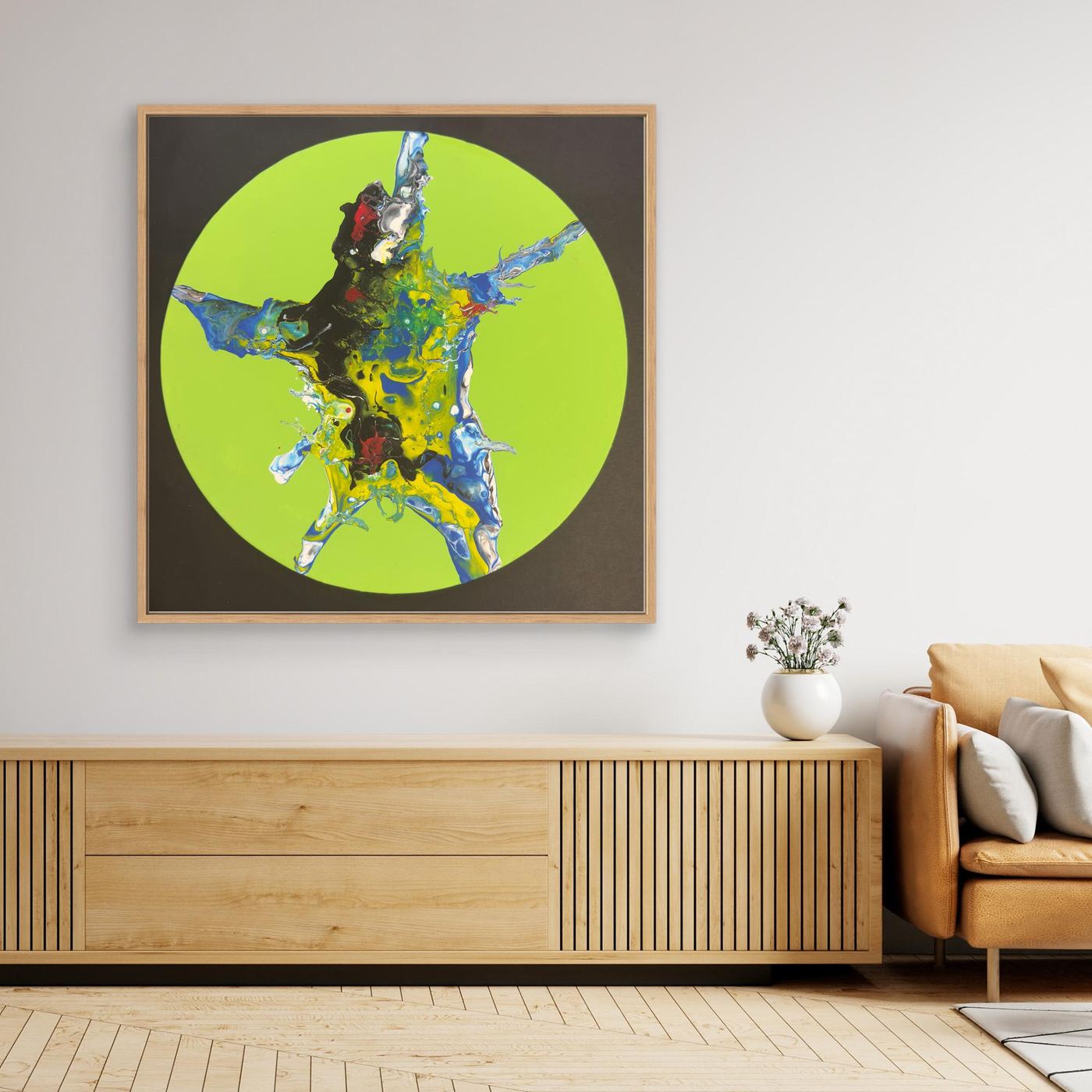 Canvas Print -Synthesis of Chaos on Lime Green by Anita Isabelle Klein/AIK