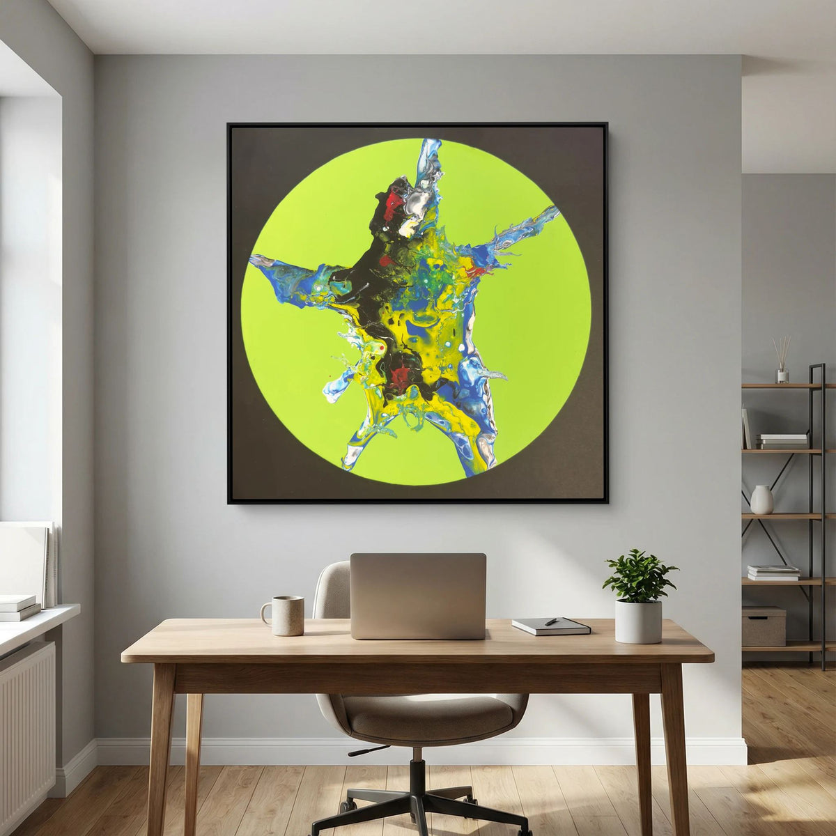 Canvas Print -Synthesis of Chaos on Lime Green by Anita Isabelle Klein/AIK