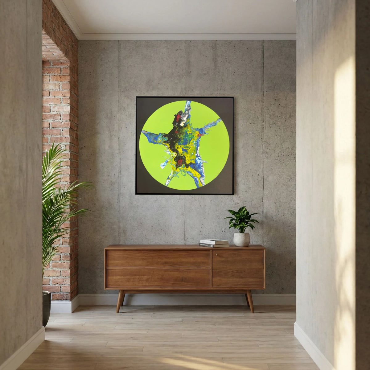 Canvas Print -Synthesis of Chaos on Lime Green by Anita Isabelle Klein/AIK