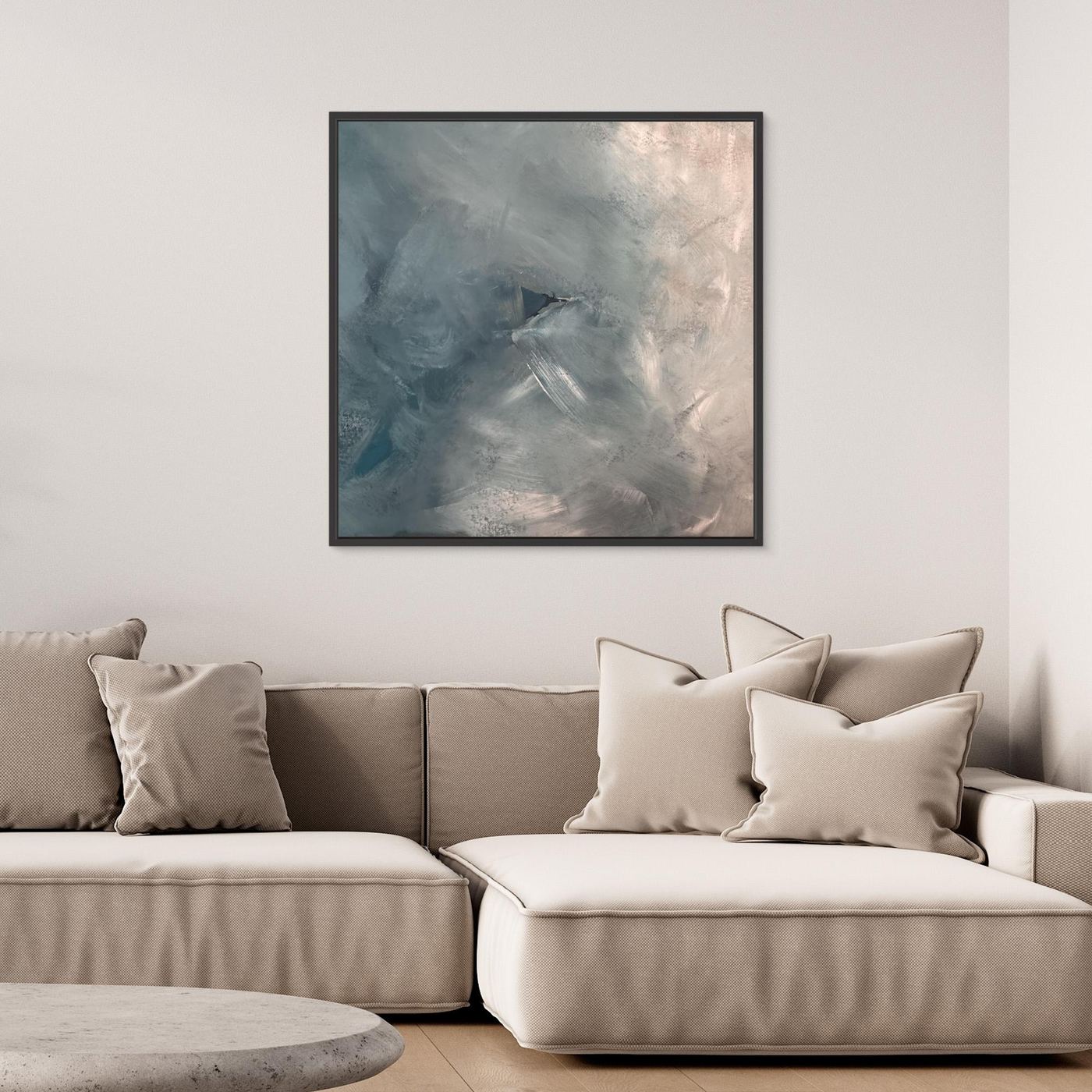 Canvas Print- Blue Triangle Abstract by Alina Walkusz 