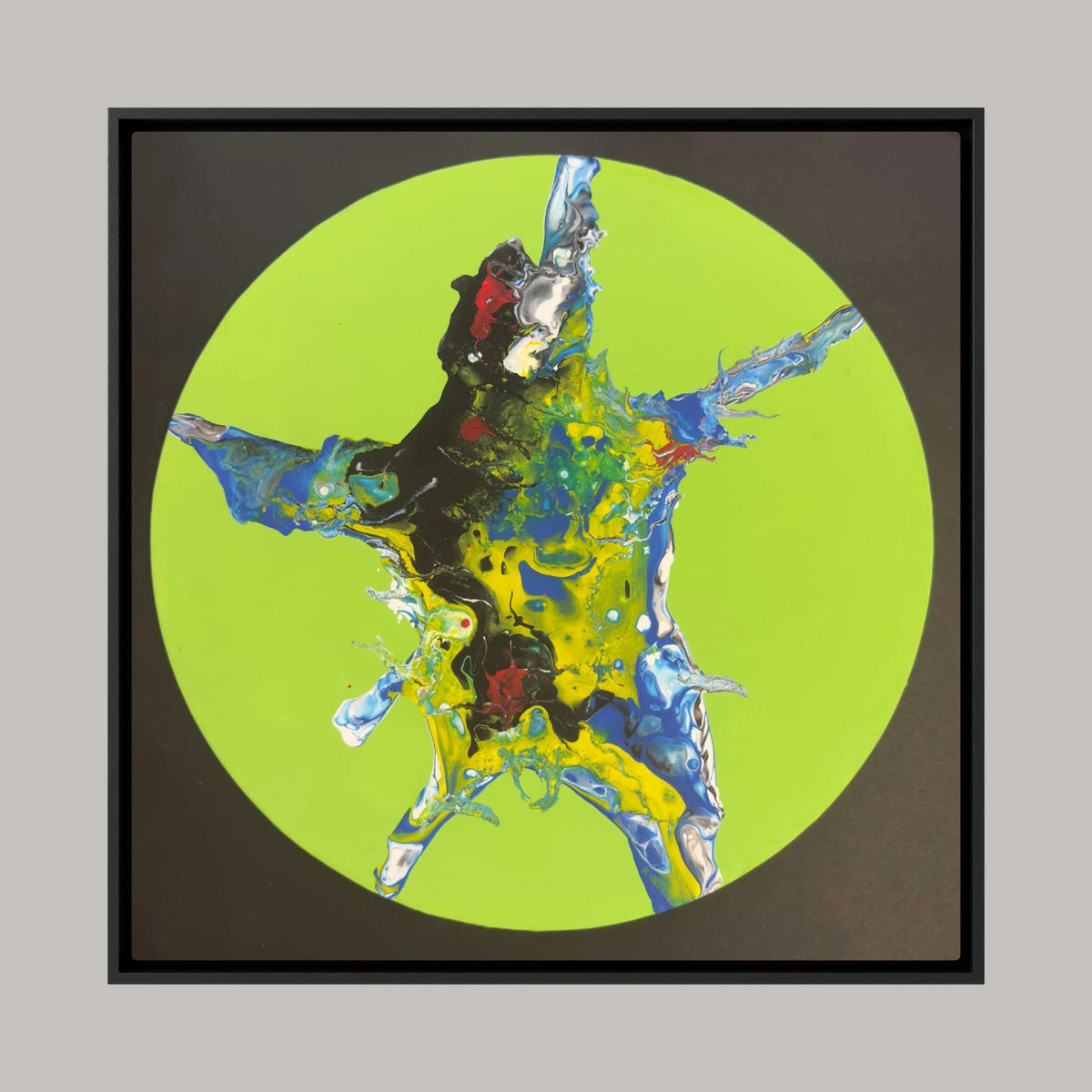 Canvas Print -Synthesis of Chaos on Lime Green by Anita Isabelle Klein/AIK