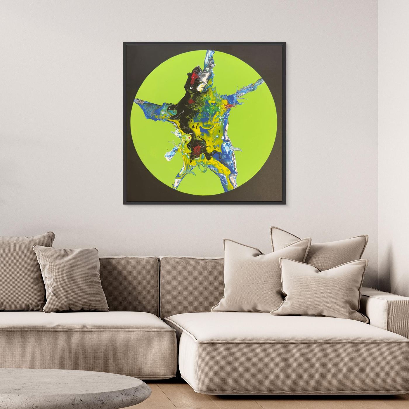 Canvas Print -Synthesis of Chaos on Lime Green by Anita Isabelle Klein/AIK