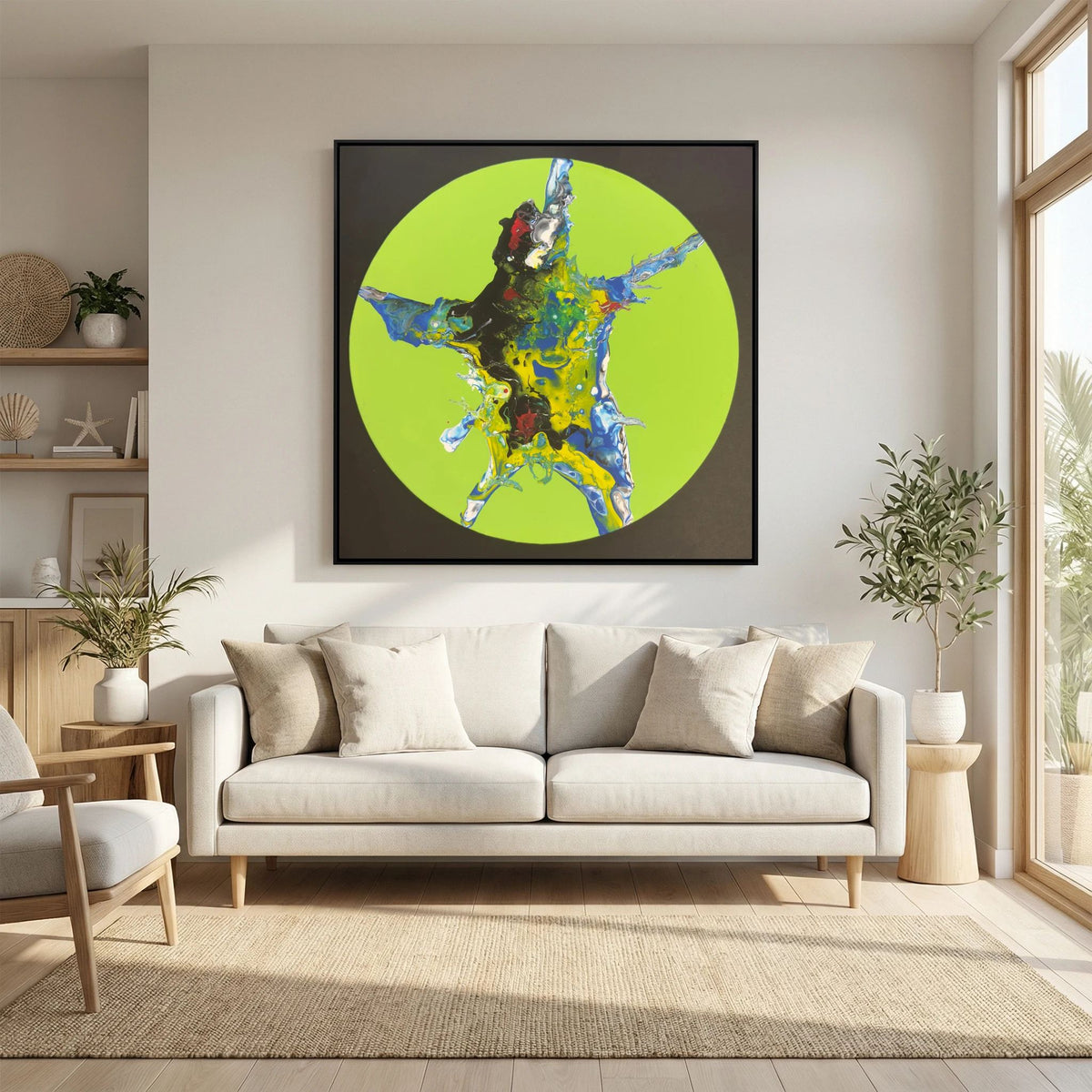 Canvas Print -Synthesis of Chaos on Lime Green by Anita Isabelle Klein/AIK