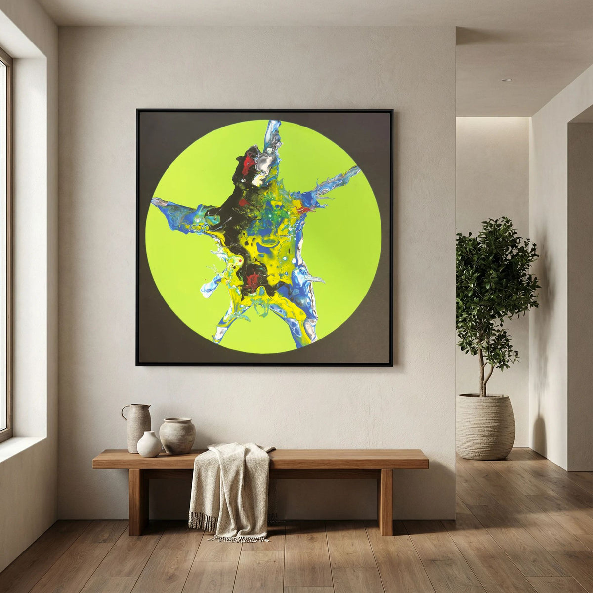 Canvas Print -Synthesis of Chaos on Lime Green by Anita Isabelle Klein/AIK
