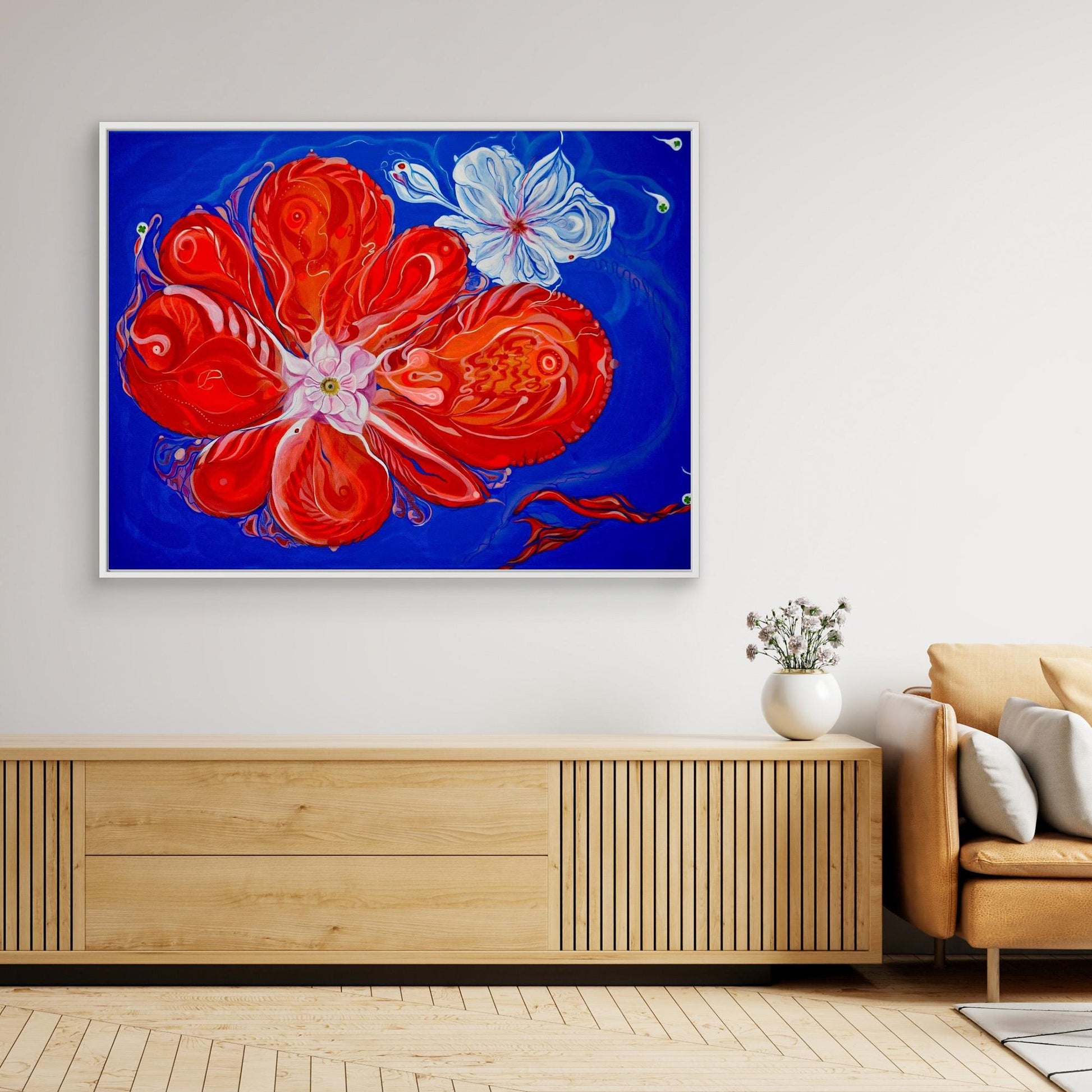 Canvas Art Print - AIK/Orange Flower