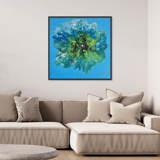 Canvas Art Print - AIK/Blue Flower